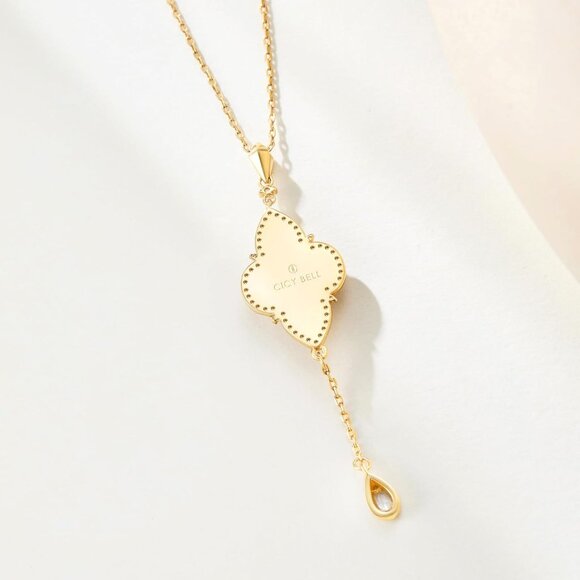 Dainty Gold Clover Pendant Necklace - Perfect Gift for Women on Any Occasion - Picture 3 of 7